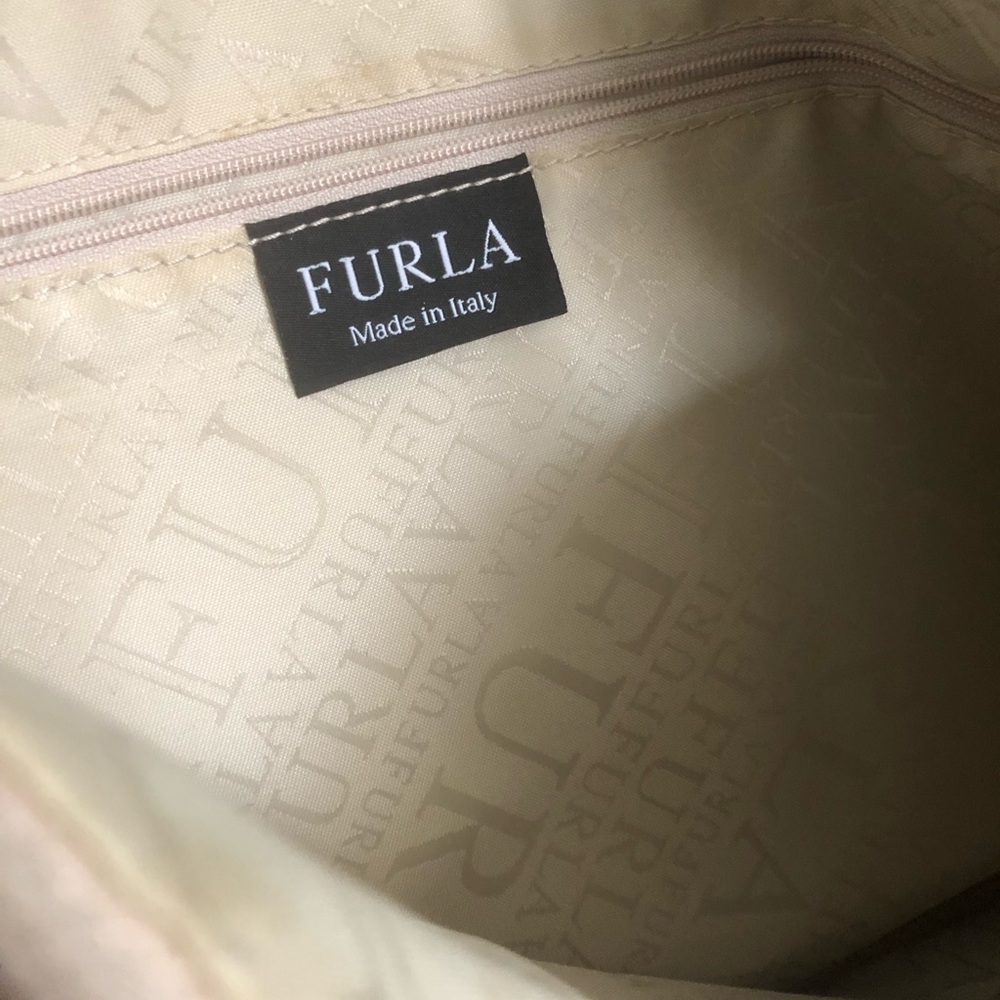 Cream Furla Leather Purse - Picture 3 of 5